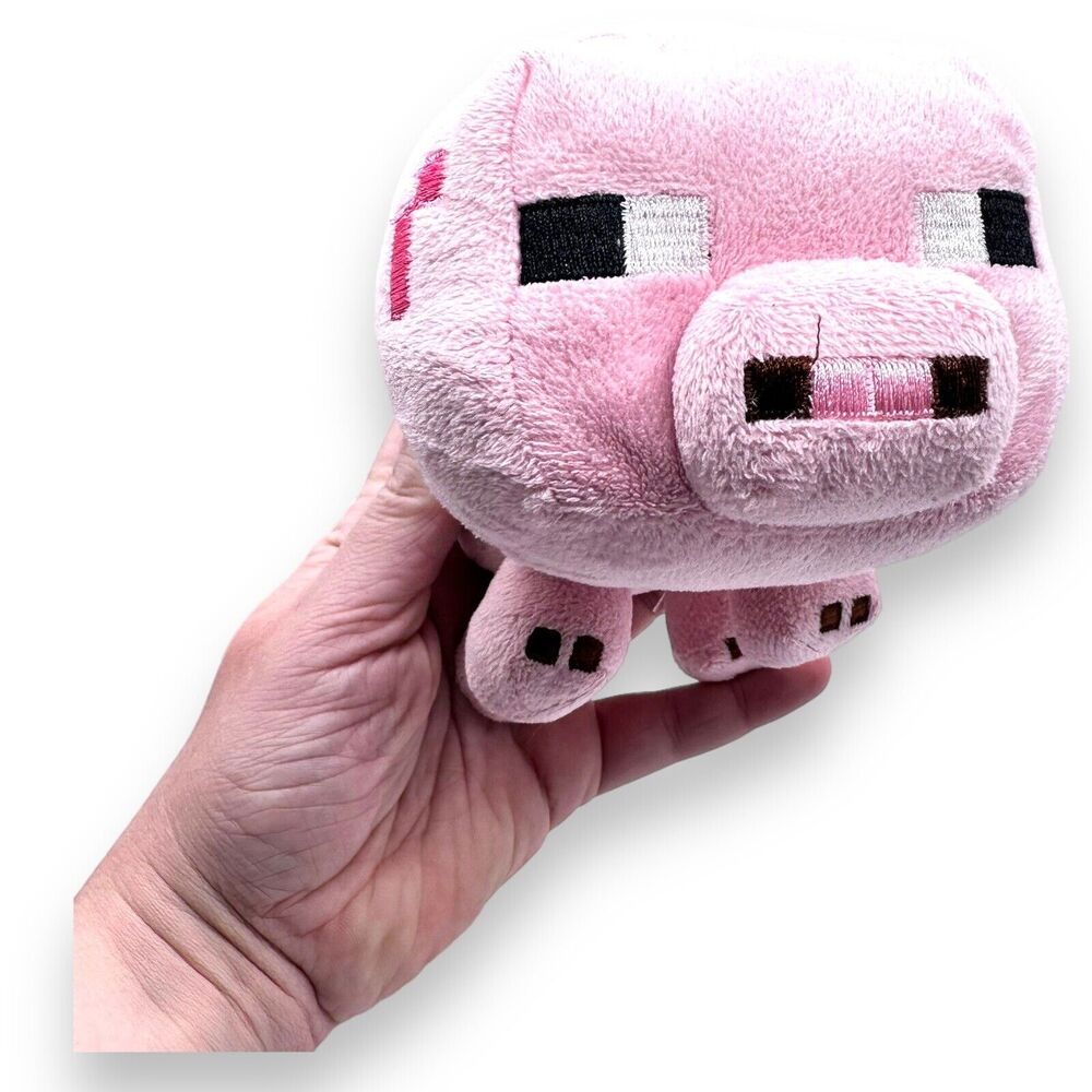 Mojang Pink Minecraft Pig Hog Stuffed Animal Plush 2014 Toy Soft Plush Doll